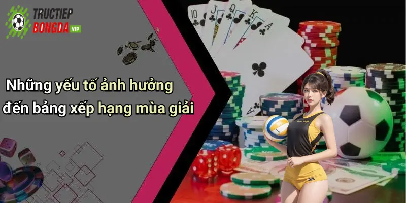 Những yếu tố ảnh hưởng đến bảng xếp hạng mùa giải